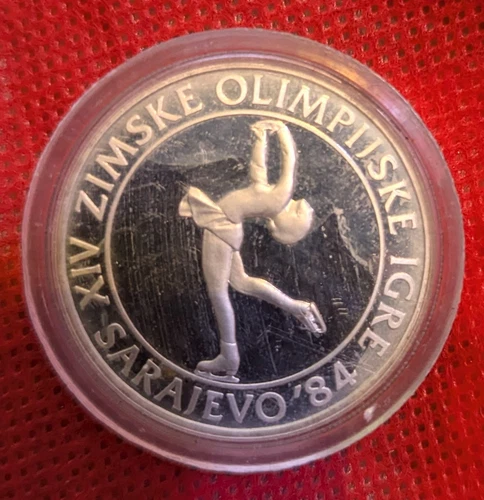 Yugoslavia 1983, 100 dinara Silver  - NGC PF 69 TOP POP Figure Skating