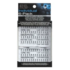 Ardell Individual Eye Lashes 6 pack knot Free Combo Black #60075