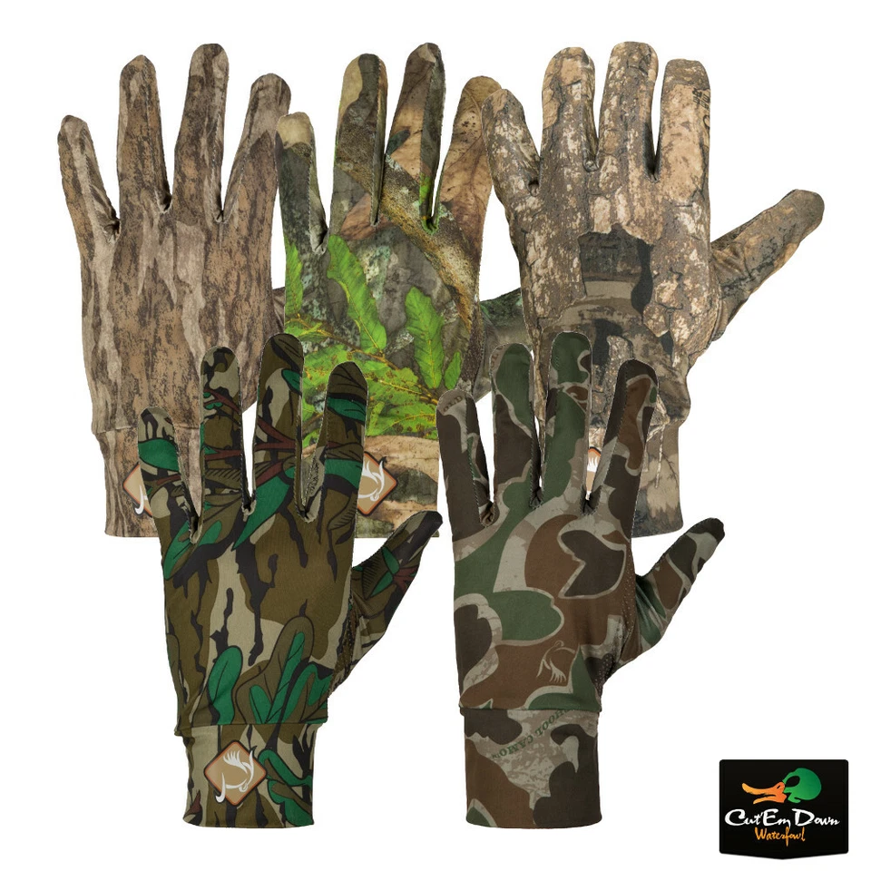 DRAKE WATERFOWL OL TOM TURKEY HUNTING STRETCH FIT CAMO GLOVES