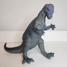 Vintage Pachycephalosaurus Dinosaur Toy Figure, 9  Tall, Rubber, 1991 Jurassic