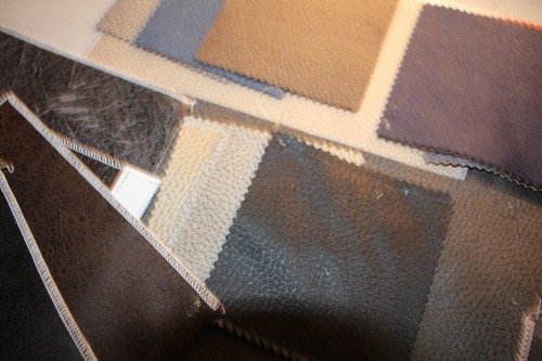 vegan Leather Designer Upholstery Fabric Sample Elran Solid Textured faux swatch - Picture 15 of 19
