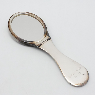 Tiffany & Co. Hand Held Folding Compact Travel Mirror 4