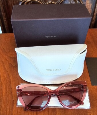 NEW! TOM FORD ANYA FT0762/S PINK CAT EYE WOMEN SUNGLASS  display picture 1