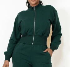 Hunter Green Zip Jacket Pants Set