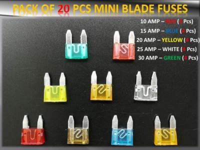 20PCS MAZDA CAR FUSES SET MINI BLADE *10 15 20 25 30AMP* TOP QUALITY
