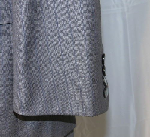 Isaia Nuovo Base S Super 130 Gray Striped Two Button Suit 38S - Picture 11 of 17