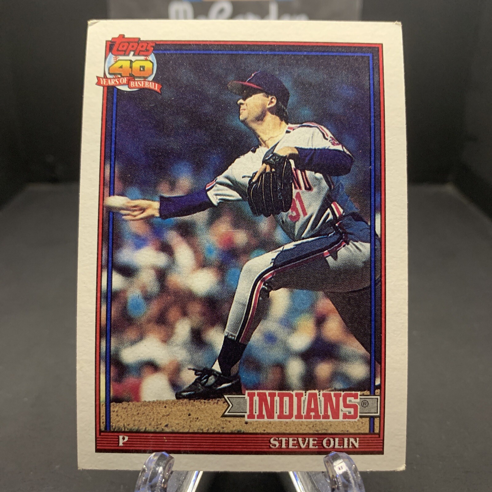 1991 Topps Steve Olin #696 Cleveland Indians