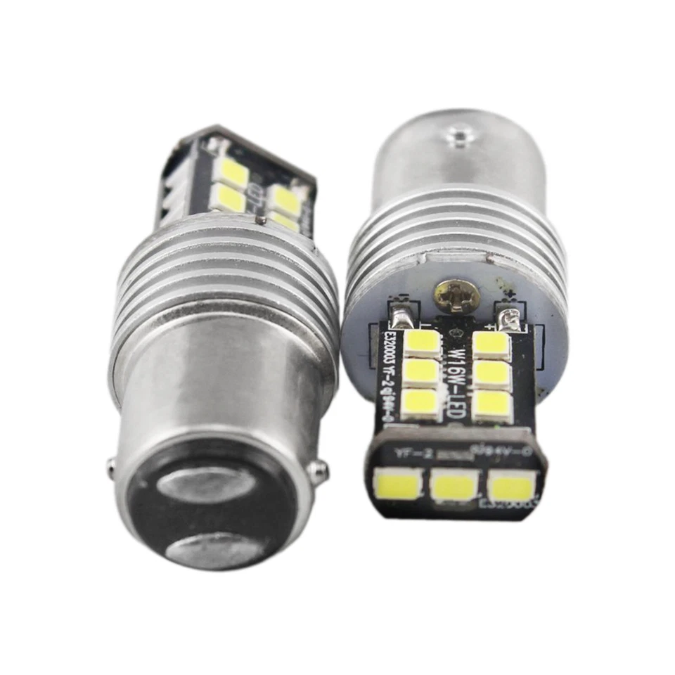 Xenon White 15-SMD 7440 7443 LED Bulbs For Backup Reverse Tail Turn Signal Light - Image 4 of 4