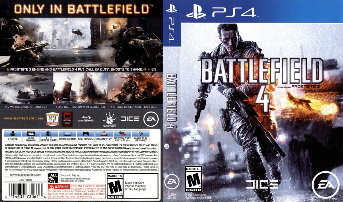 Battlefield 4 PlayStation 3 Box Art Cover by Black Bear