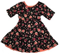 Sweet Heart Rose Girl's Reversible Dress Black/Coral