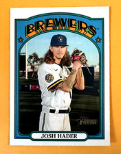 Josh Hader 2021 Heritage Base #395 - Milwaukee Brewers, Houston Astros