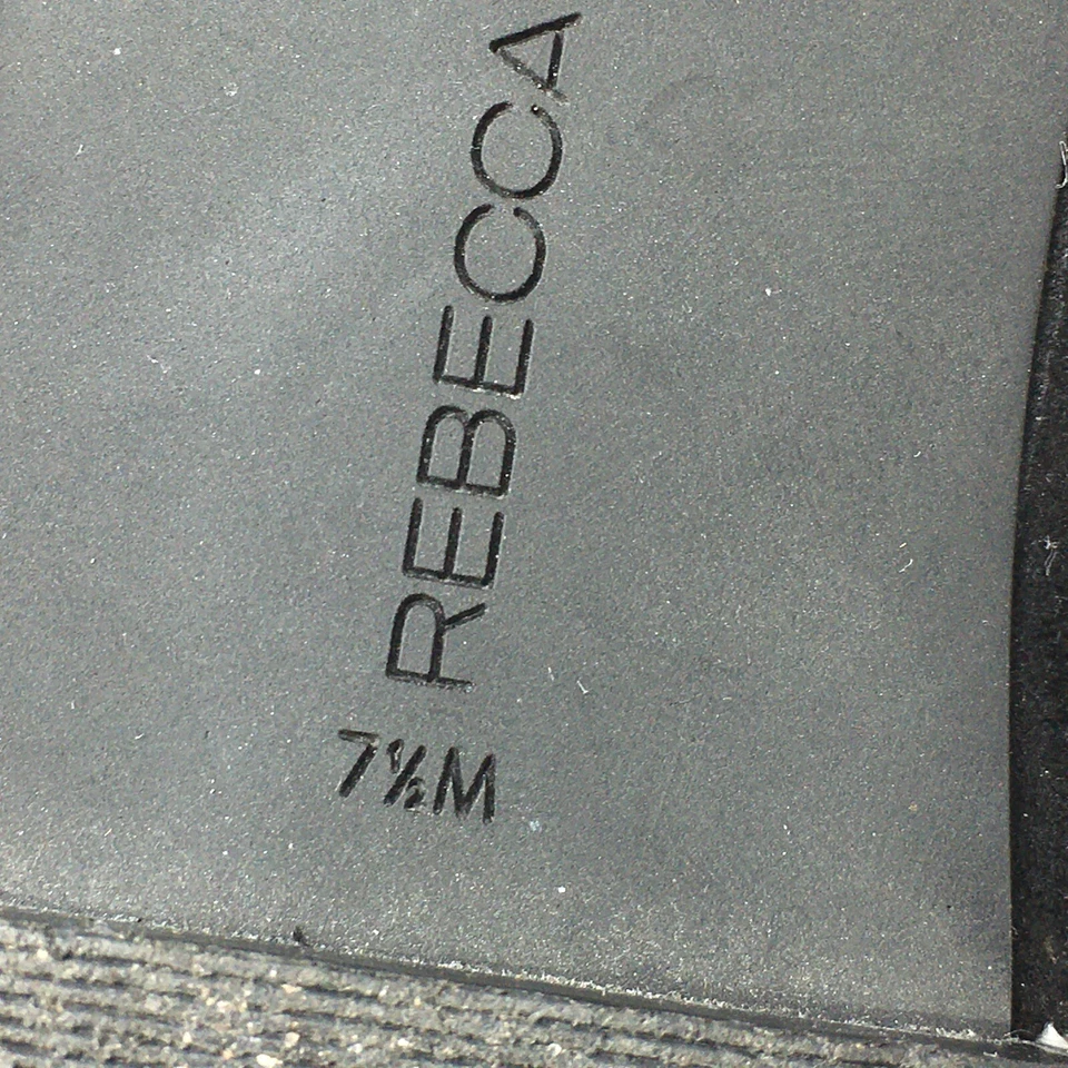 Zapatos planos de ballet con cordones Rebecca Minkoff para mujer talla 7,5 negros de gamuza con tachuelas Foto 2 de 4