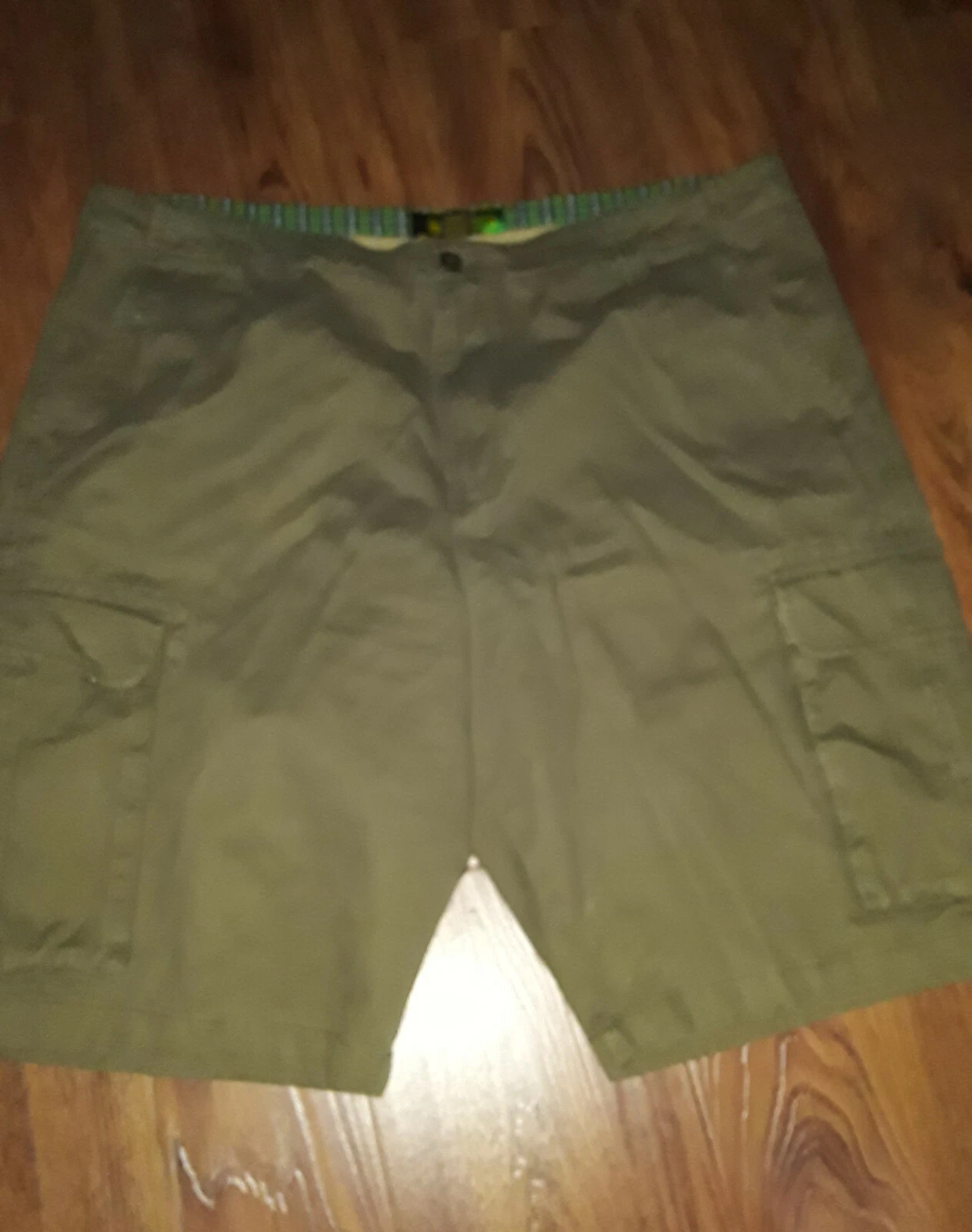6-Pocket JOHN DEERE American USA Men's Cotton Olive Green Cargo Shorts ~ Size 40