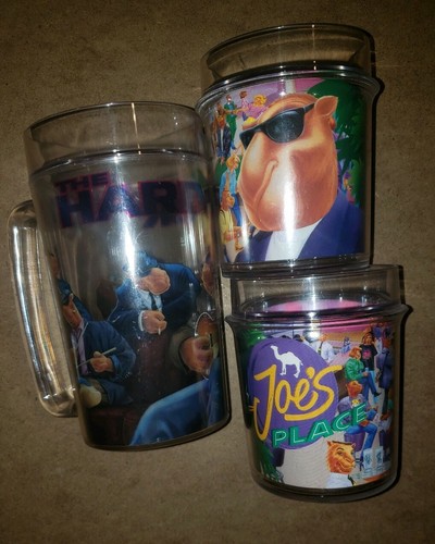 Vintage 1991 Joe Camel The Hard Pack Plastic Mug + 2 Joe's place cups - Picture 1 of 3
