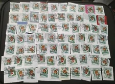 250 Usa Used Elves Christmas Forever Stamps on Paper Cancels Will Vary