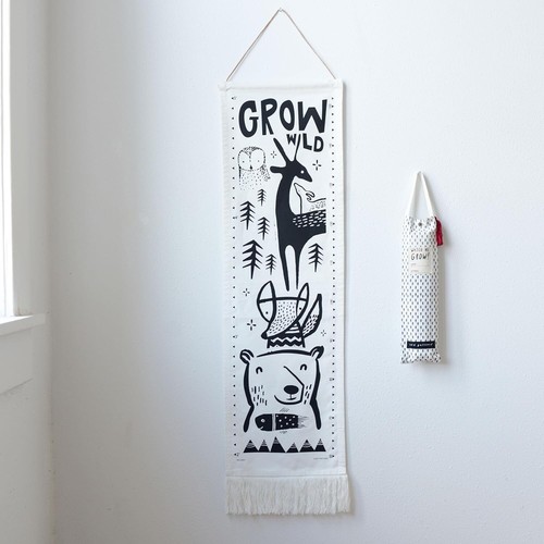 Personalizable Kids Growth Chart - Organic Canvas Wall Hanging for Stylish Decor - Picture 6 of 11