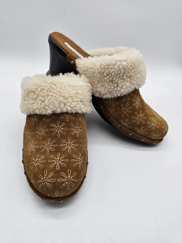 Zuecos Isaac Mizrahi para mujer talla 9M sin cordones mula puño de oveja roble  Foto 2 de 4