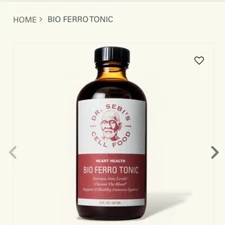 Bio Ferro Tonic Heart Health Cell Food 8 fl oz. 237ml New