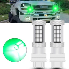 2x 3157 Green LED Daytime Running Light DRL Bulb For GMC Sierra 1500 2500 HD