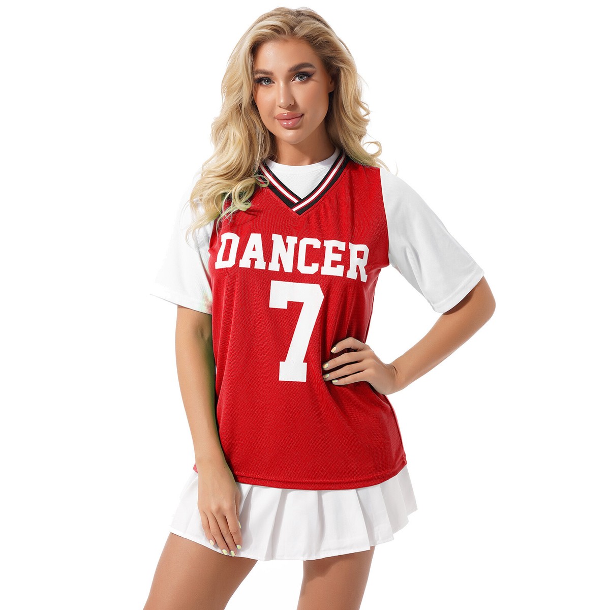 Womens Cheerleading Outfits Cosplay Costume Lingerie Nightwear with Miniskirt