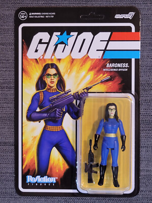 BARONESS Intelligence Officer Super7 ReAction GI Joe 4'' Figure Cobra UNPUNCHED