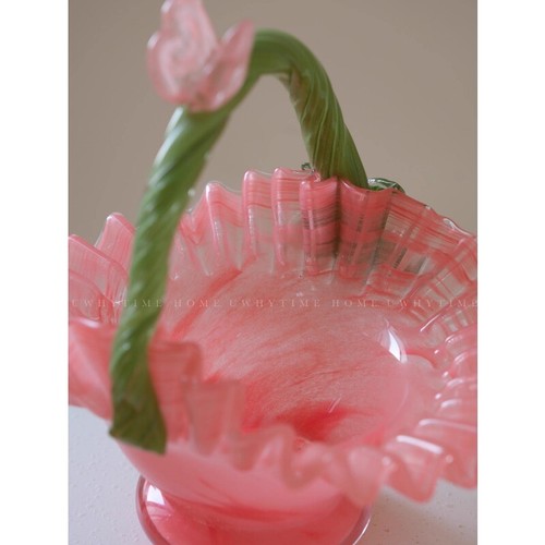 Ménage rose vert couleur mixte pot vase verre arrangement floral décoration - Photo 13/24