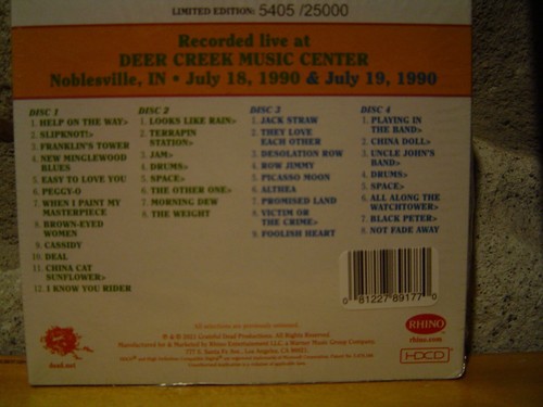 GRATEFUL DEAD Dave's Picks Vol 40: Noblesville, IN 7/18/90 & 7/19/90 4xCD/SEALED - Picture 2 of 2