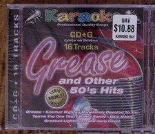 KARAOKE BAY GREASE AND OTHER 50s HITS LYRIC BOOKLET SEALED   CD 3437