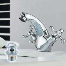 Bathroom Basin Taps Bathroom Sink Taps Twin Handle Mixer for Countertop Basin