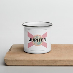 Jupiter Florida State Flag Background Coffee Mug with Color Inside Jupiter Florida State Flag Background Coffee Mug with Color Inside