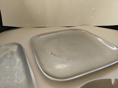 Vtg Nambe Silver Metal Square Platter 555 Ashtray 763 Triangle 552