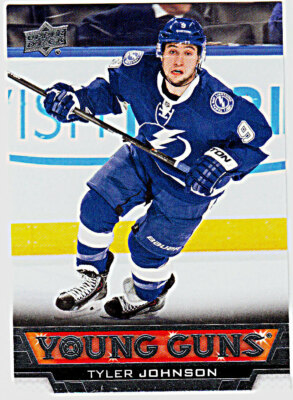 2013-14 UPPER DECK YOUNG GUNS #492 TYLER JOHNSON (RC) Rookie Tampa Bay Lightning