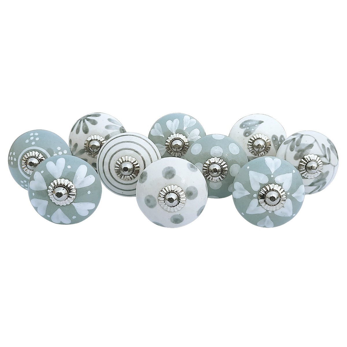 grey knobs for dresser HANIHUA 10 Pack Grey Cabinet Knobs Dresser Knobs, Solid Kitchen Cabinet Knobs Drawer Knobs, Metal Grey Knob for Cabinets and Drawers