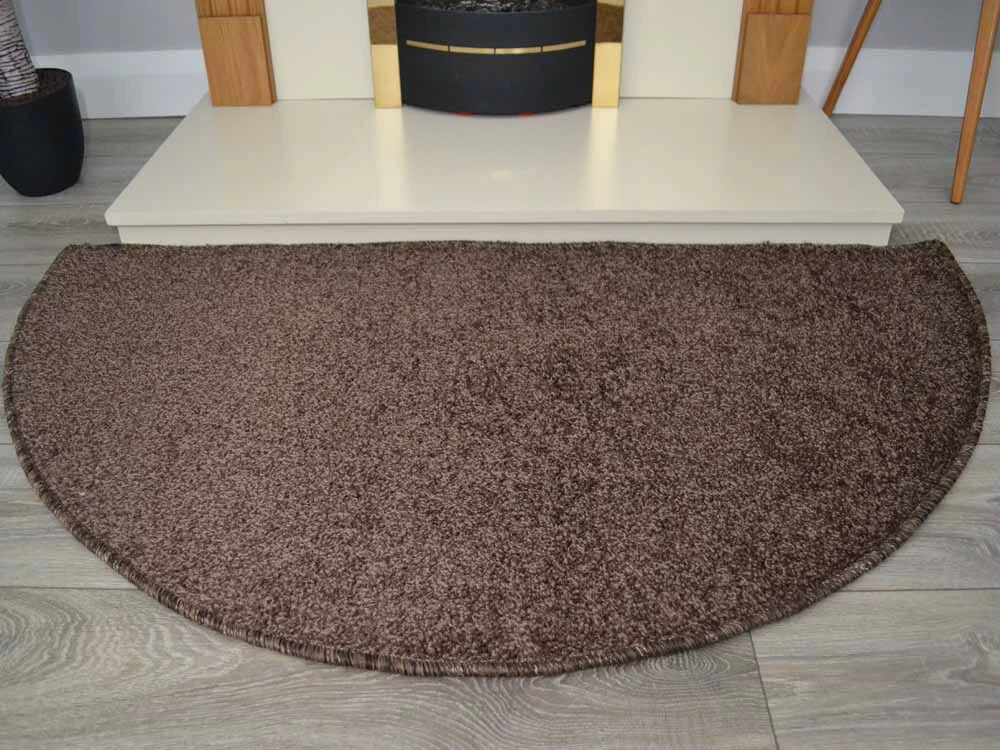 Half Round Rug Semi Circle Moon Moons Circles Dark Brown Carpet Mat Mats Cheap