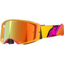 Alpinestars Supertech Goggle Corp Yellow Pink ABS Vision w Red Mirror Lens