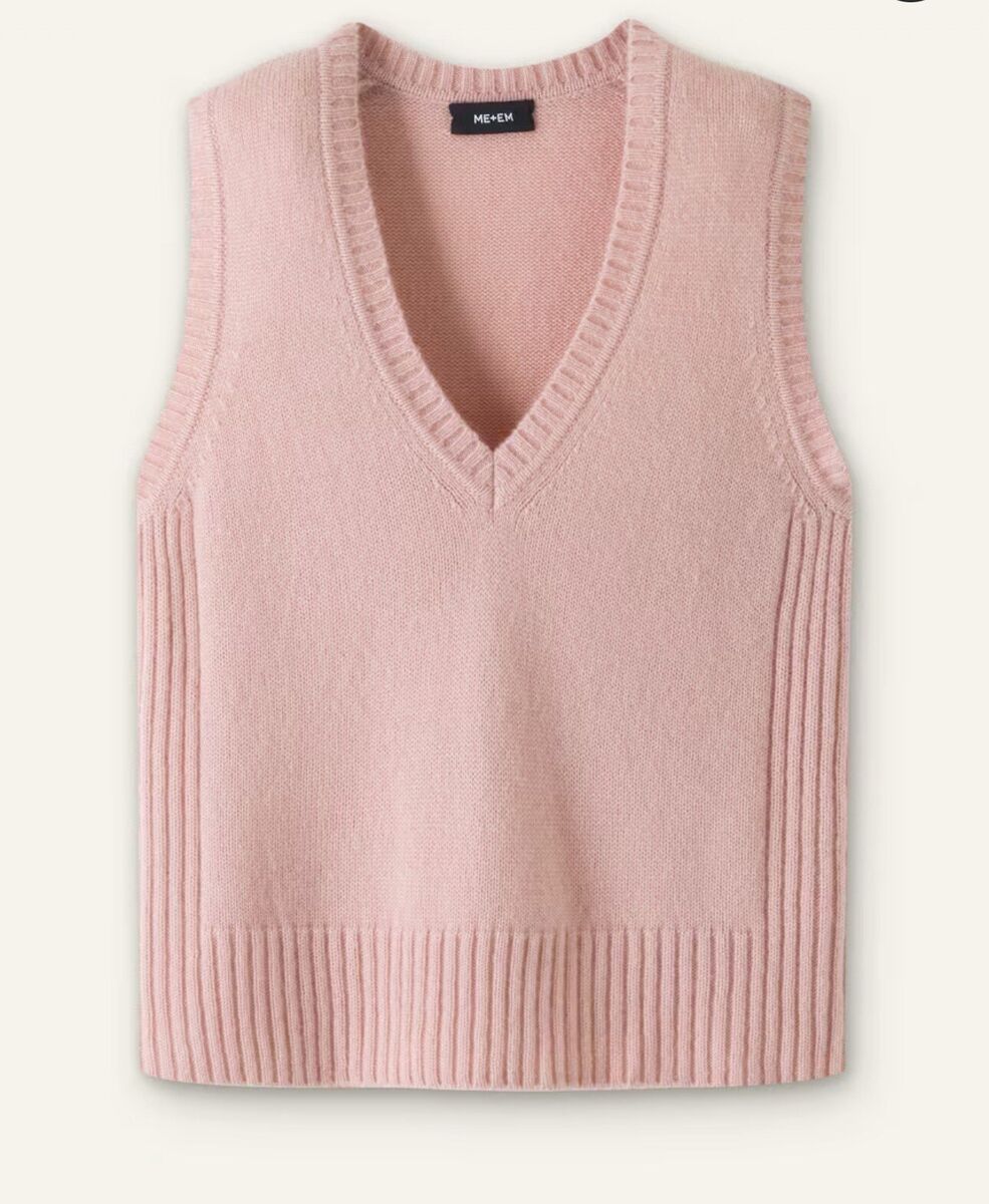 ME+EM MERINO CASHMERE SILK LOFTY VNECK VEST | eBay