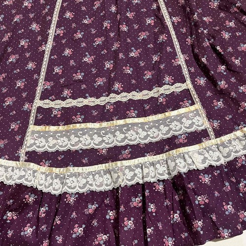 Vintage Gunne Sax 1970s Womens Floral Lace Prairie Calico Cottagecore Skirt 13 - Picture 14 of 16