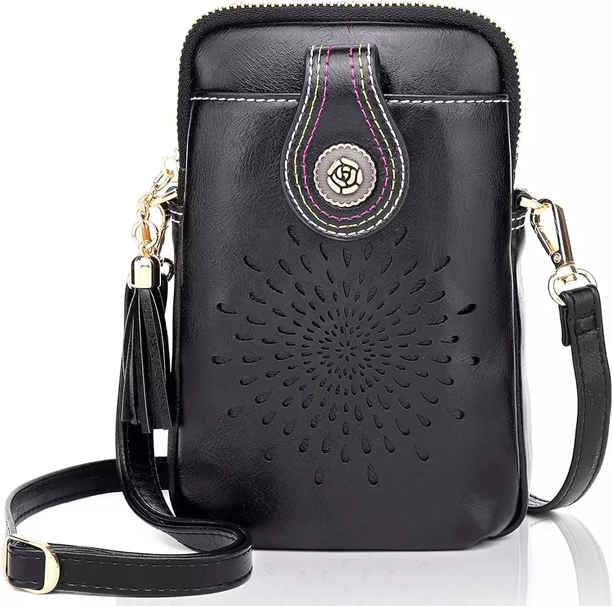 APHISON Designer Phone Bags for Women Crossbody, Sunflower Tassel