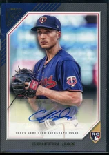 2022 Topps Gallery Griffin Jax AUTOGRAPH #RA-GJ - Minnesota Twins