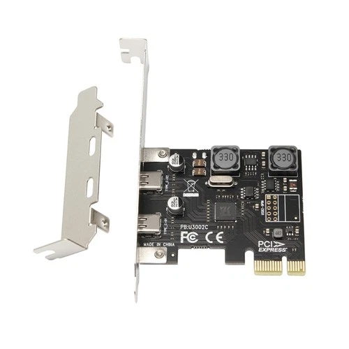 2 Port TypeC PCIe X1 Expansion Adapter Card Add 2x Super Speed 10Gbps