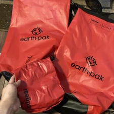 2 Earth Pak Waterproof Dry Bag Roll Top ~  20 L  ~ Kayak / Beach / Camping
