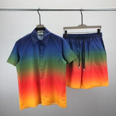 Casablanca high-end vacation shirt shorts, Hawaii beach vacation set