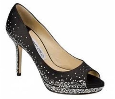 Jimmy Choo DALI Crystal Jewel Platform Open Toe Satin Heels Pumps Shoes $1295