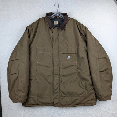 Carhartt Extreme Arctic Quilted Jacket Adult 4XLT Bark Green Full Zip C55 BRK - product listing photo
