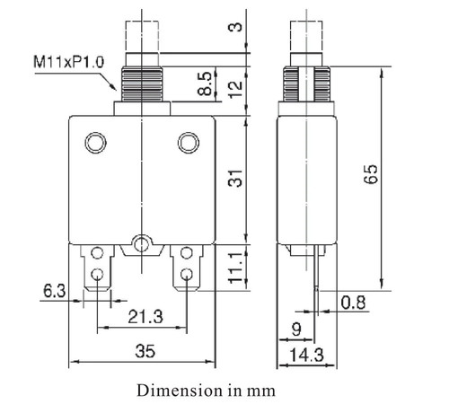 Disyuntor pulsador B7006, 6 amperios ~ Zing Ear ZE-700-6 6A - Imagen 2 de 2