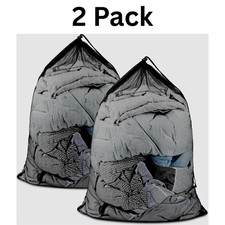 2 Pack Large Mesh Laundry Bags, 24 x 36 Heavy Duty Strong Drawstring Dirty Cl