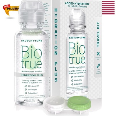 Travel-Friendly Contact Lens Solution - 2 OZ with Enhanced Hydration Plus