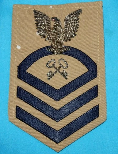 WW2 USN NAVY CPO RATE PATCH STOREKEEPER CHIEF PETTY OFFICER MILITARY BADGE