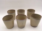 Vintage Set 6 MCM Frankoma Desert Gold 5LC Juice Glass Tumbler 3 1/4” Tall EUC