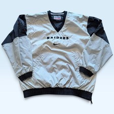 Vintage Reversible Raiders Jacket Mens Medium Black NFL Football Nike 90s